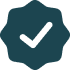 Vector (1) Here's an alt tag for the image: `Green checkmark in blue badge`
